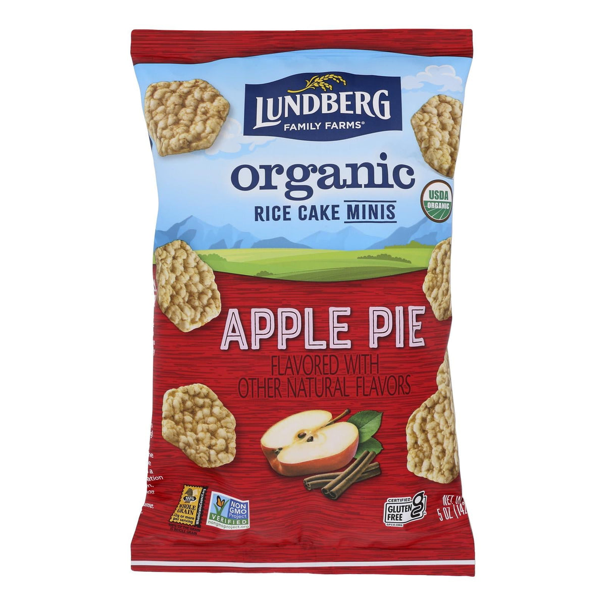 Lundberg Rice Ck Mini Apple Pie, 6-Pack, 5 oz Each