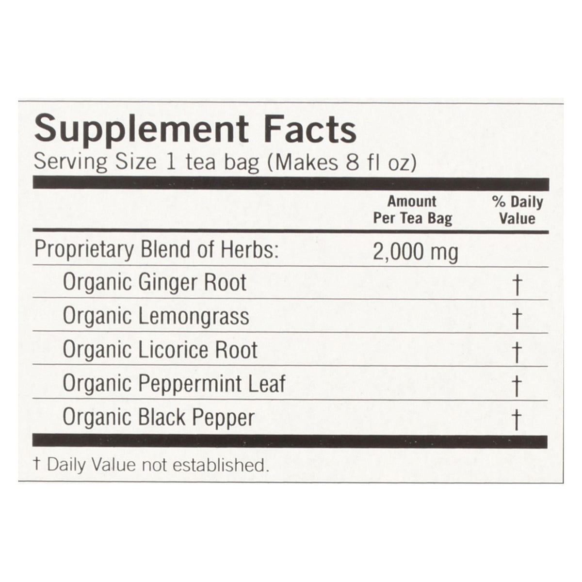 Yogi Organic Ginger Herbal Tea, Caffeine Free, 6x16 Bags