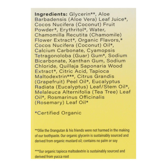 Radius Coconut Banana Chamomile Toothpaste - 3 Oz