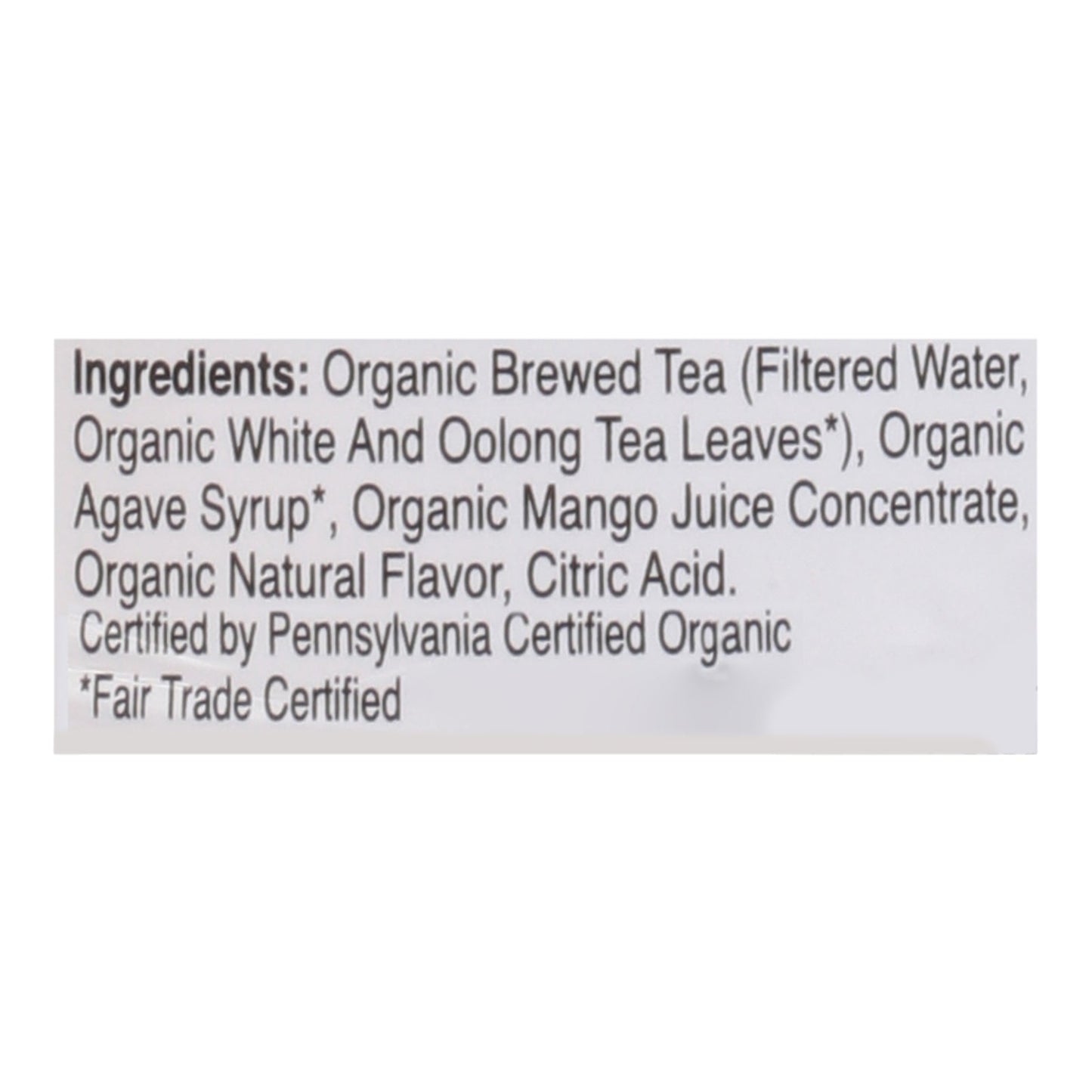 Just Ice Tea - Tea Og2 White Mango - CS of 12-16 FZ