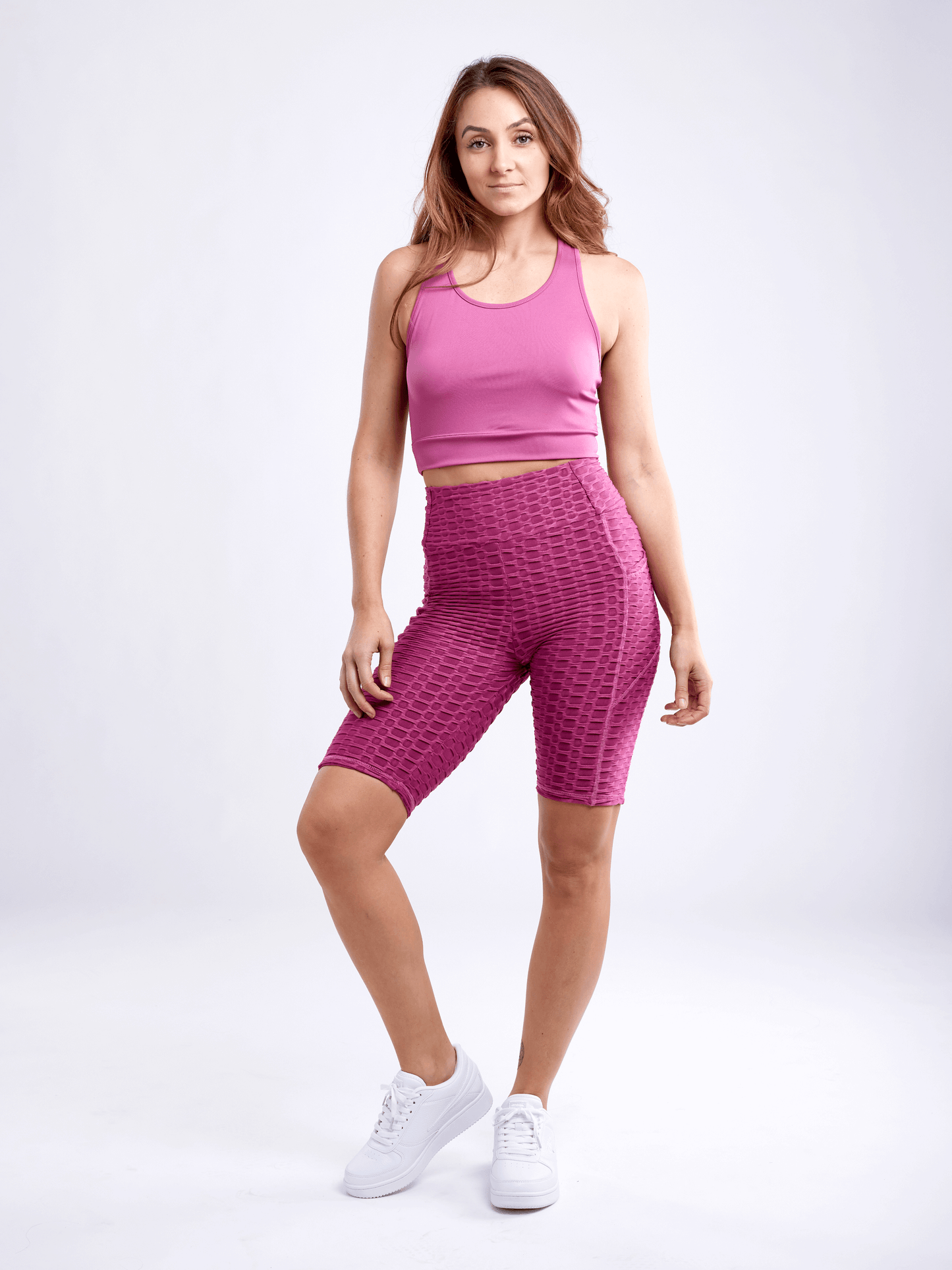 JupiterGear High-Waisted Scrunch Yoga Shorts with Hip Pockets