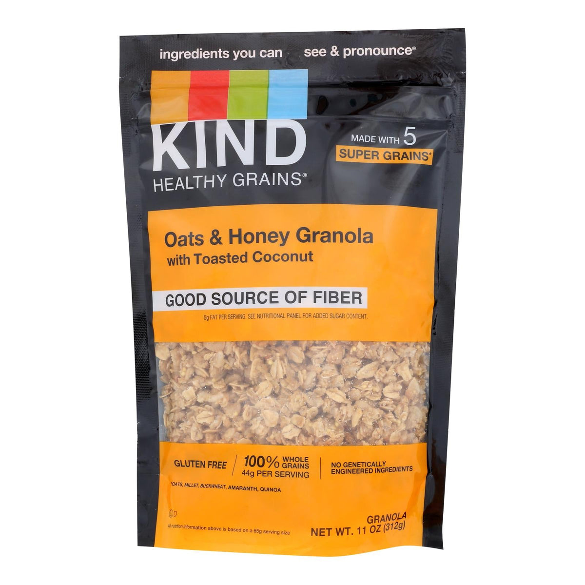 Kind Oats & Honey Clusters w/ Toasted Coconut, 11 Oz, 6-Pack