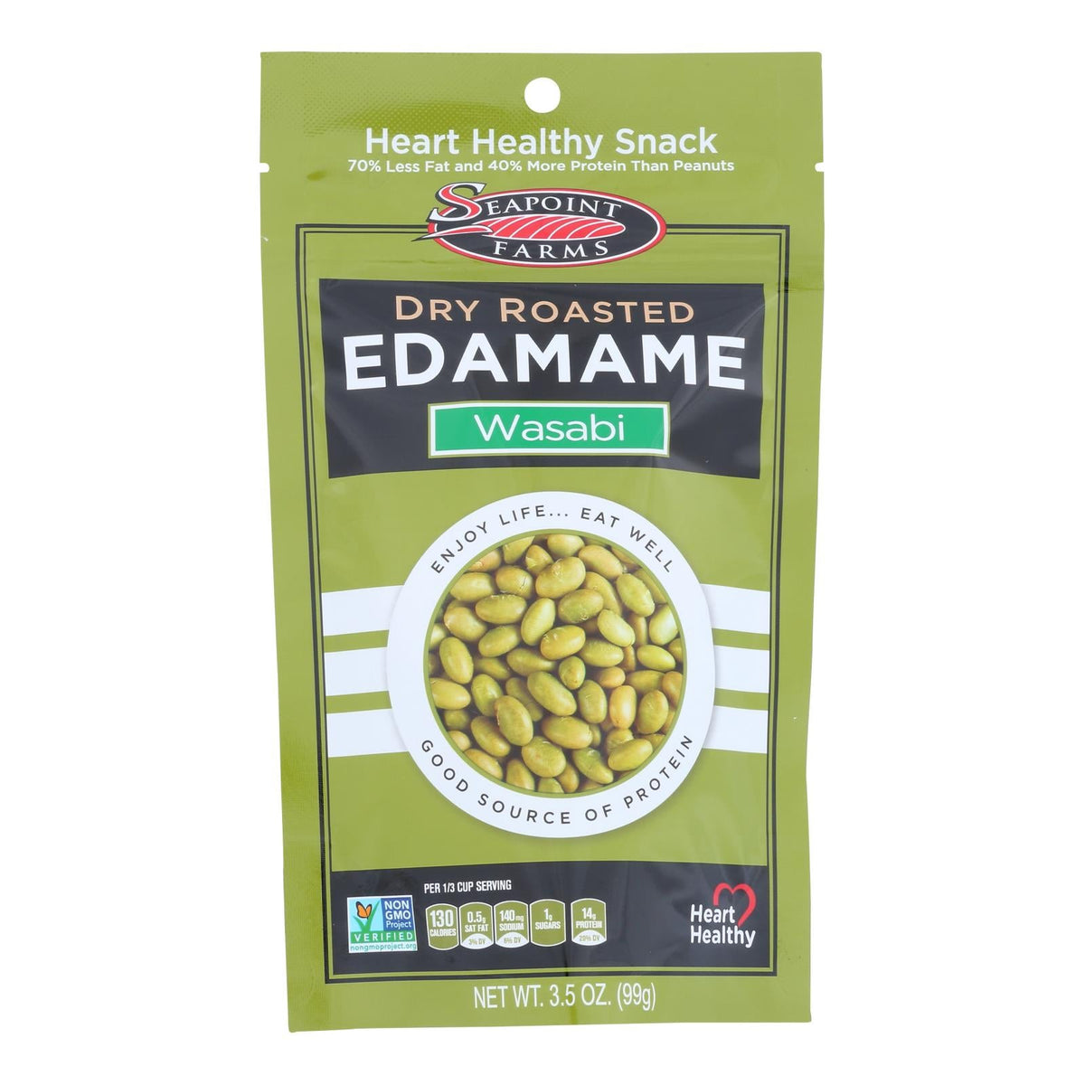 Spicy Wasabi Dry Roasted Edamame, 12 Pack (3.5 oz each)