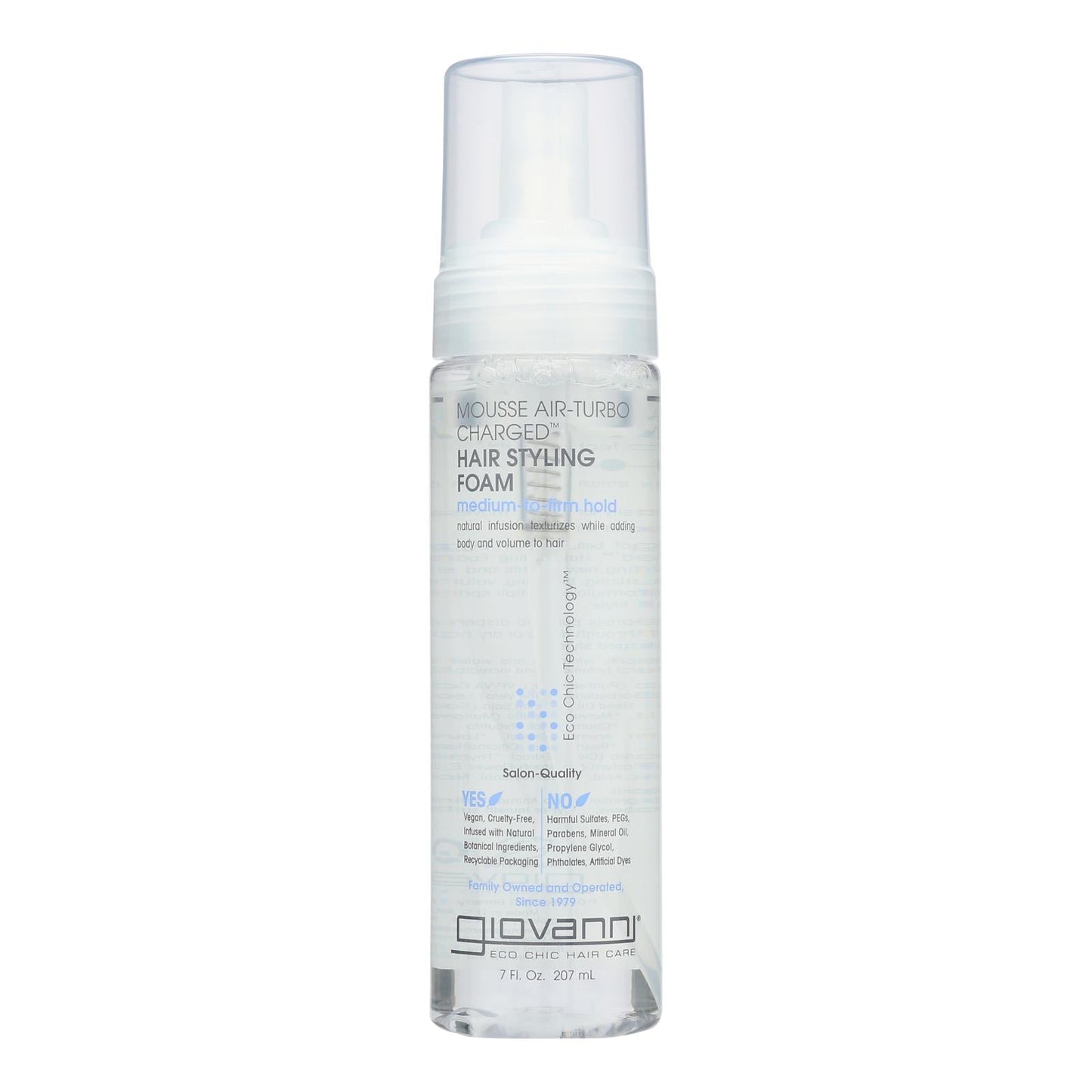 Giovanni Natural Hair Mousse Air-charged - 7 Oz