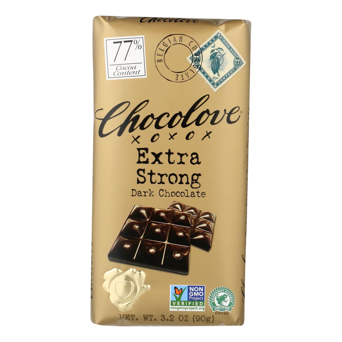 Chocolove Xoxox Dark Chocolate Bars - Extra Strong, 12 Pack