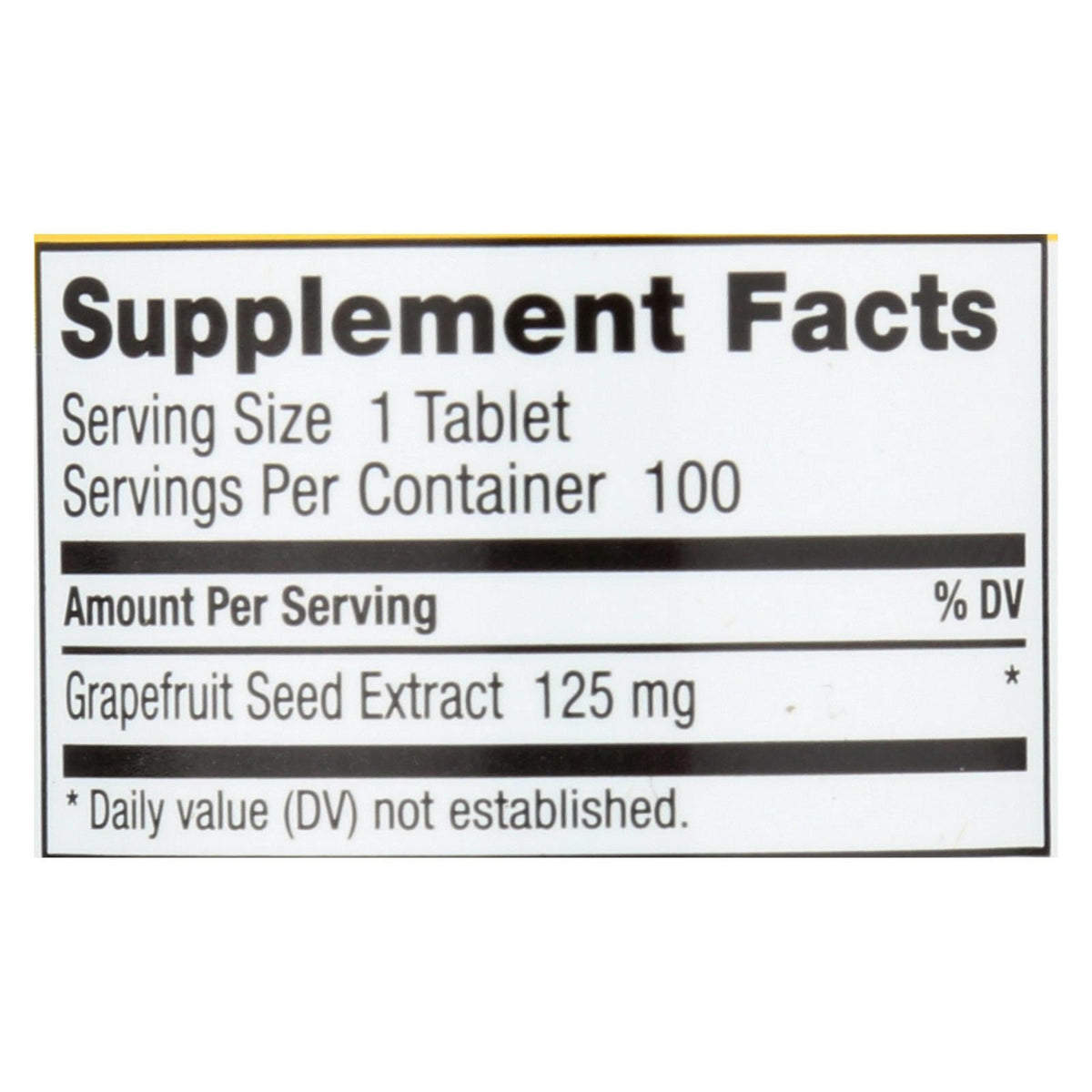 Grapefruit Seed Extract 125mg - 100 Capsules