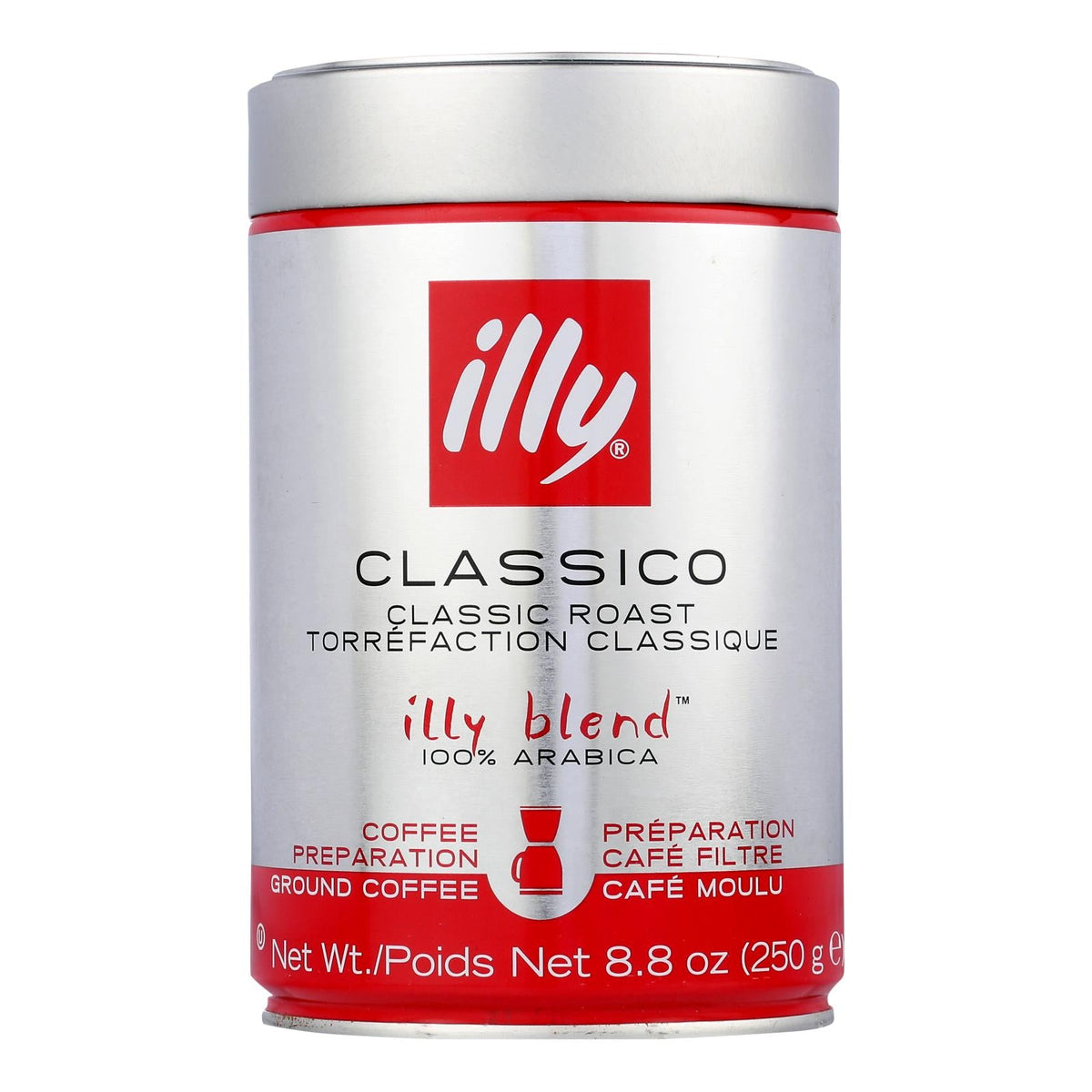 Illy Medium Roast Espresso Ground Coffee, 8.8 Oz, 6-Pack