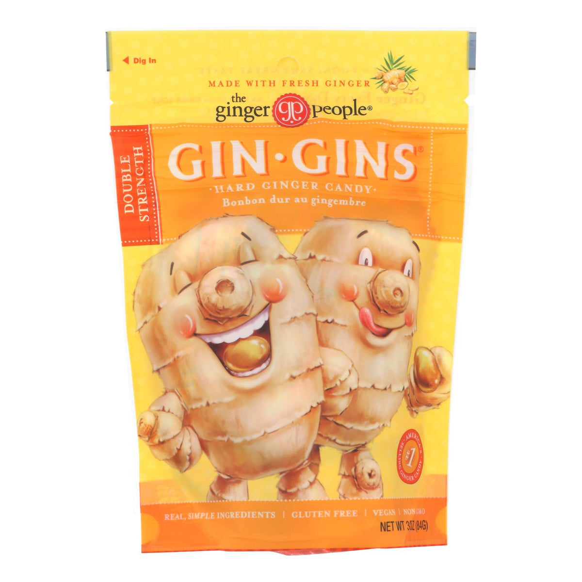 Gin Gins Double Strength Ginger Candy, 12-Pack, 3 oz
