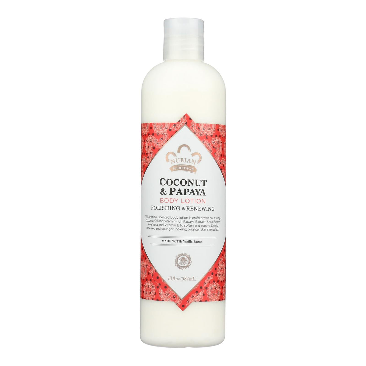 Nubian Heritage Lotion - Coconut And Papaya - 13 Oz