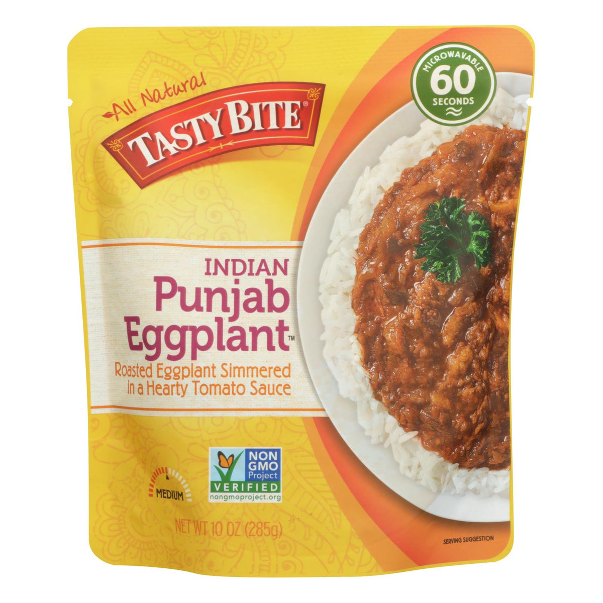Tasty Bite Indian Punjab Eggplant Entrée, 10 Oz, Case of 6