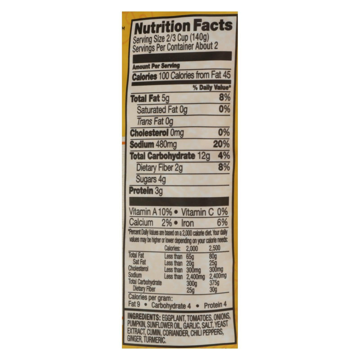 Tasty Bite Indian Punjab Eggplant Entrée, 10 Oz, Case of 6