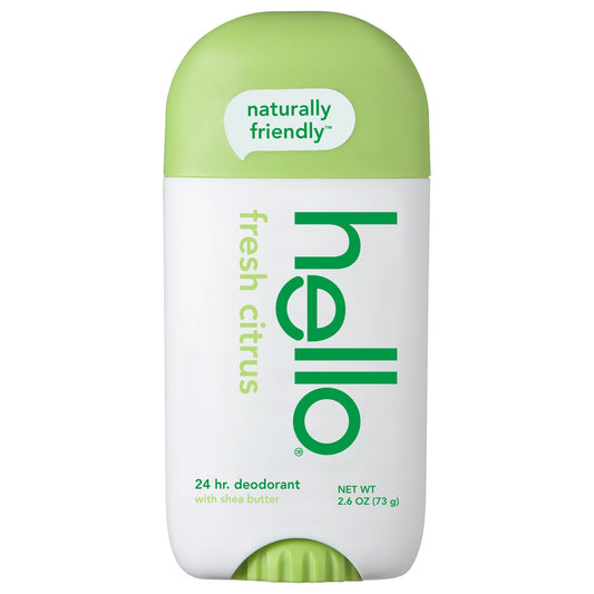 Hello Shea Butter Fresh Citrus Deodorant, 2.6 OZ
