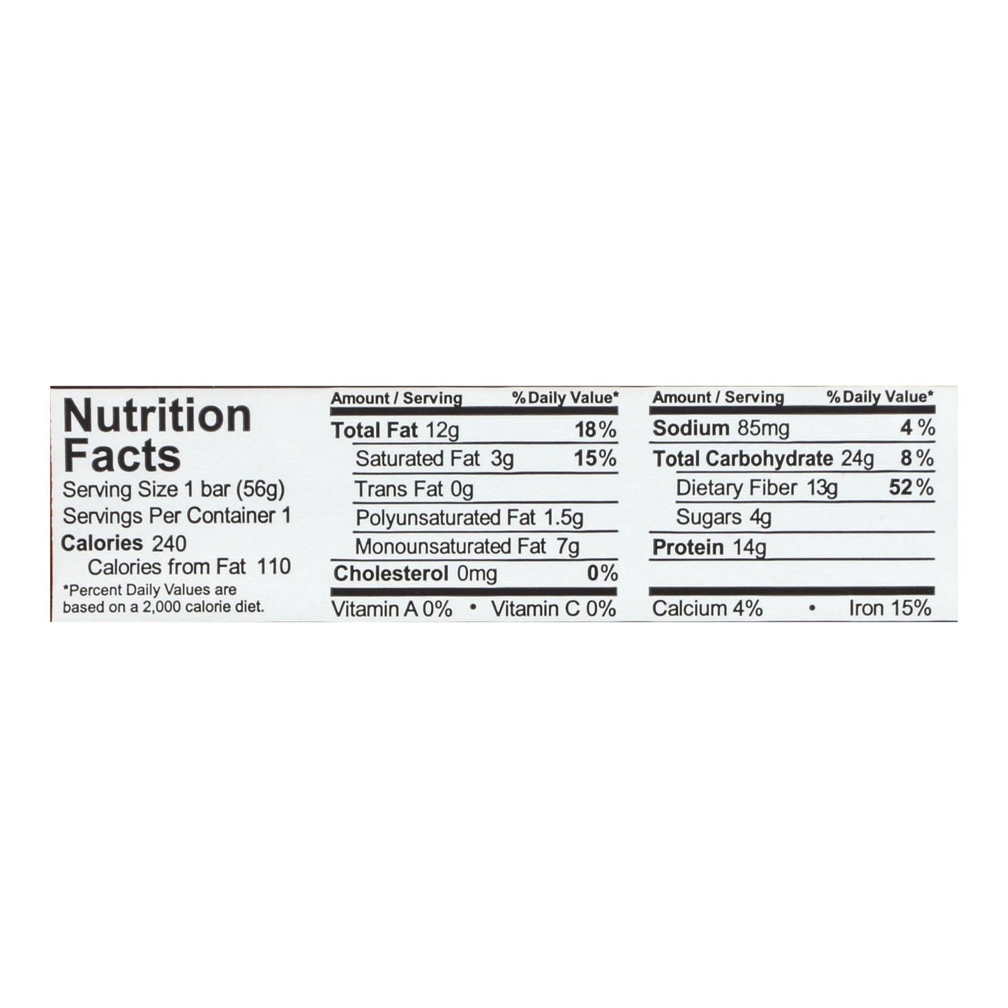 Aloha Peanut Butter Choc Chip Bars, 12-Pack, 1.9 Oz Each