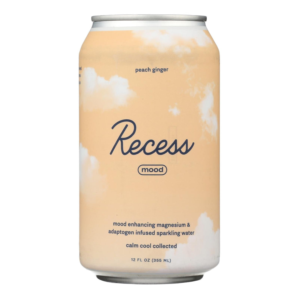 Recess Peach Ginger Sparkling Water, 12-Pack