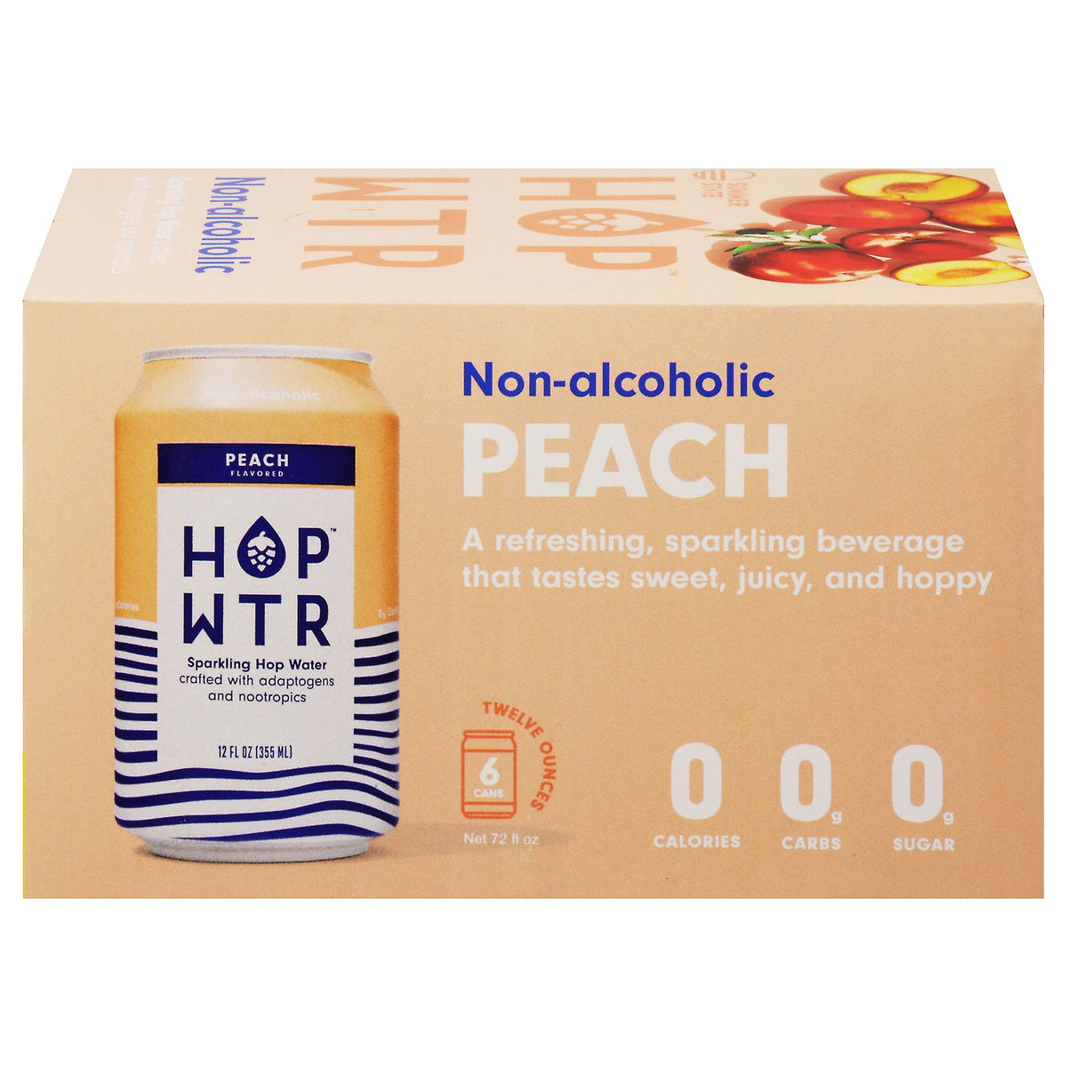 Hop Wtr - Hop Water Spk Peach 6pk - CS of 4-6/12 FZ