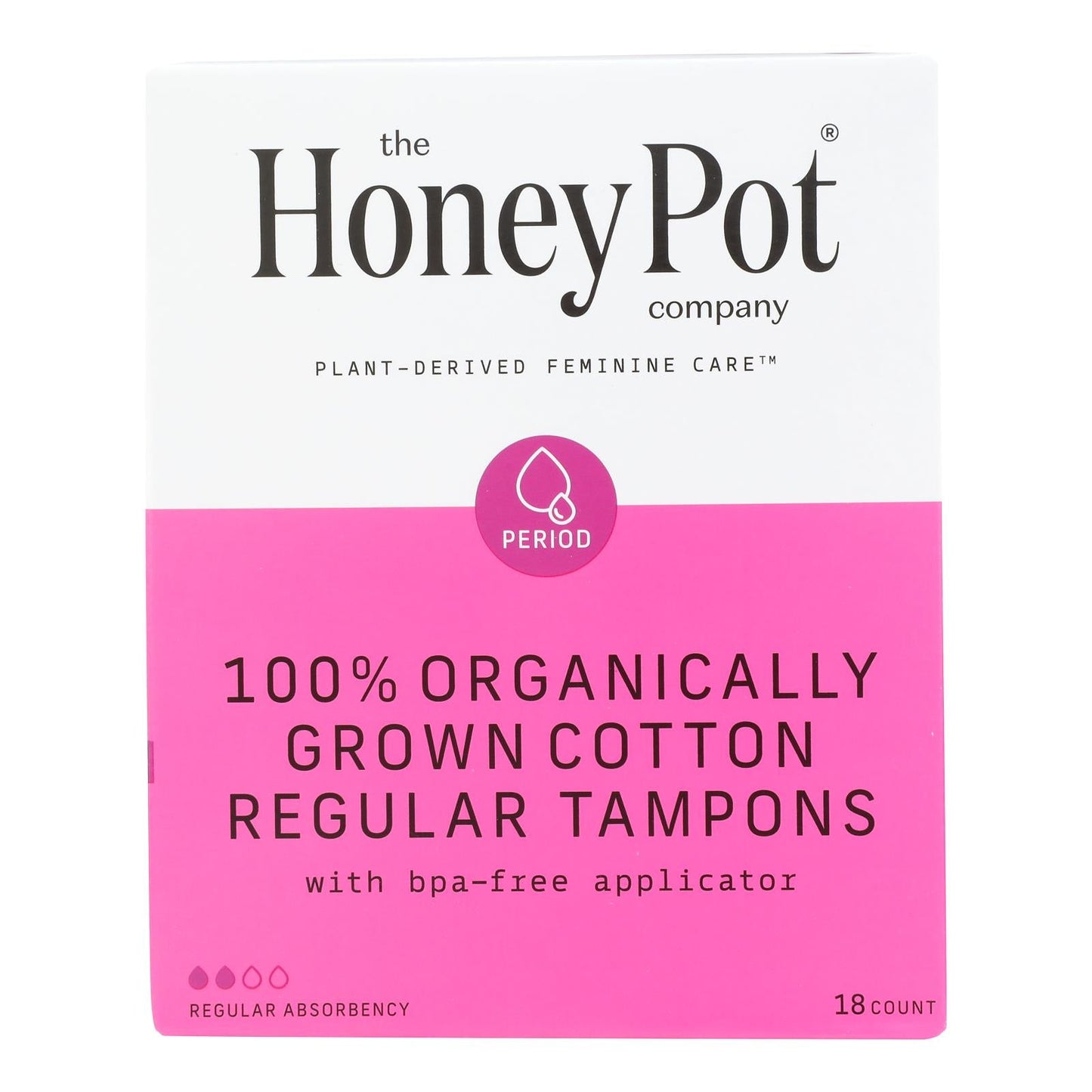 The Honey Pot - Tampon Reg Plst App Uscnt - EA of 1-18 CT