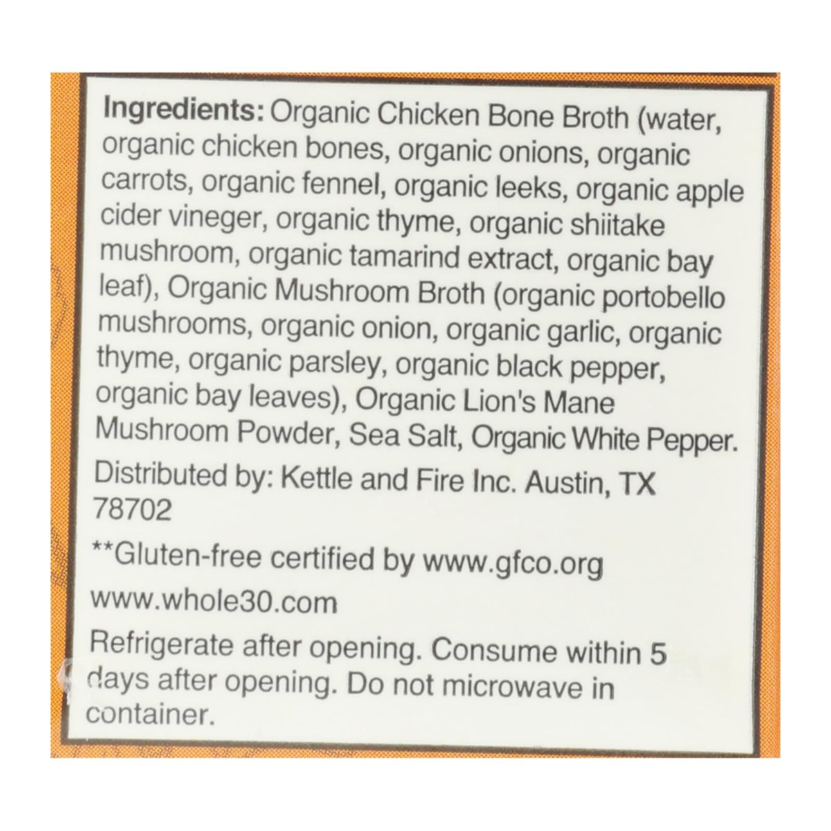 Kettle & Fire Mushroom Chicken Bone Broth - 6 Pack, 16.9 Oz