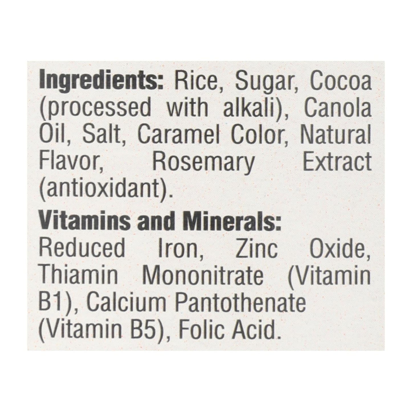 Moms Best Naturals Crispy Cocoa Rice Cereal, 17.5 Oz, 14-Pack