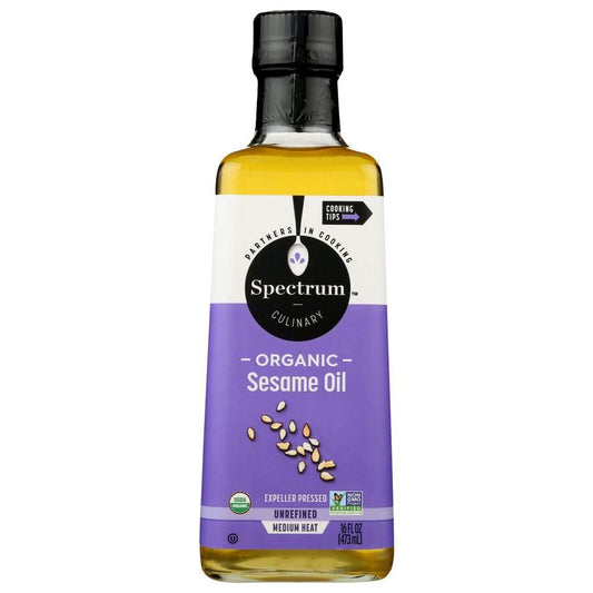 Spectrum Naturals Organic Sesame Oil Unrefined | Rich Flavor | Cooking