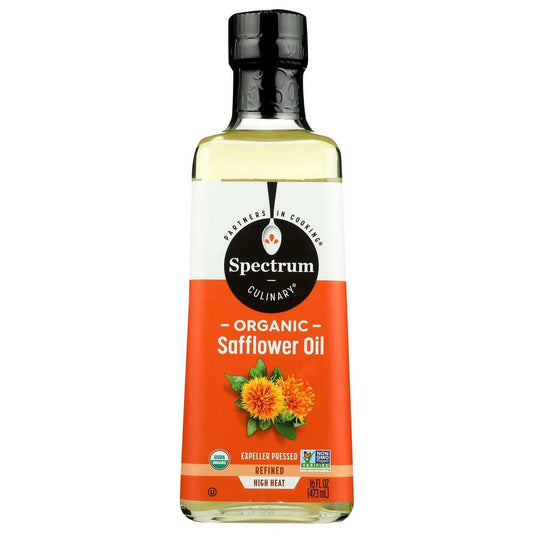 SPECTRUM NATURALS: Organic Safflower Oil High Heat, 16 oz