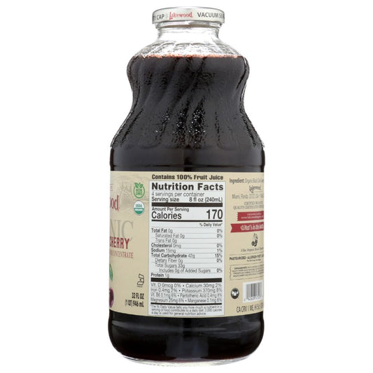 LAKEWOOD: Organic Pure Black Cherry Juice, 32 oz
