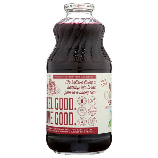 LAKEWOOD: Organic Fresh Pressed Pure Blueberry Juice, 32 oz