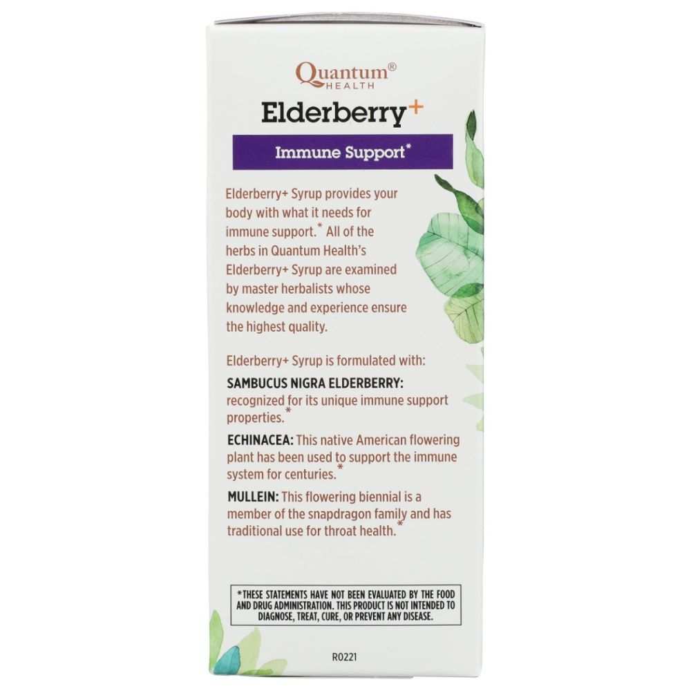 Quantum Health Elderberry Syrup Soothes & Quiets-4oz | Immune Boosting