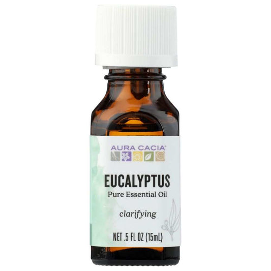 AURA CACIA: 100% Pure Essential Oil Eucalyptus, 0.5 Oz