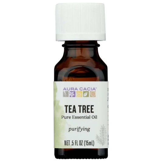 AURA CACIA: 100% Pure Essential Oil Tea Tree, 0.5 Oz