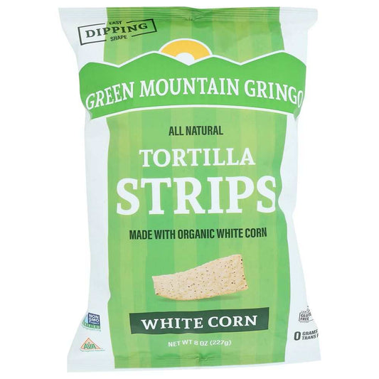 GREEN MOUNTAIN GRINGO: White Corn Tortilla Strips, 8 oz