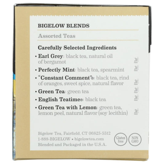 BIGELOW: Six Assorted Teas Variety Pack 18 Tea Bags, 1.10 oz