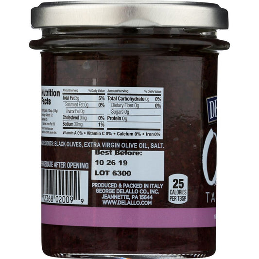 DELALLO: Black Olive Tapenade, 6.7 oz