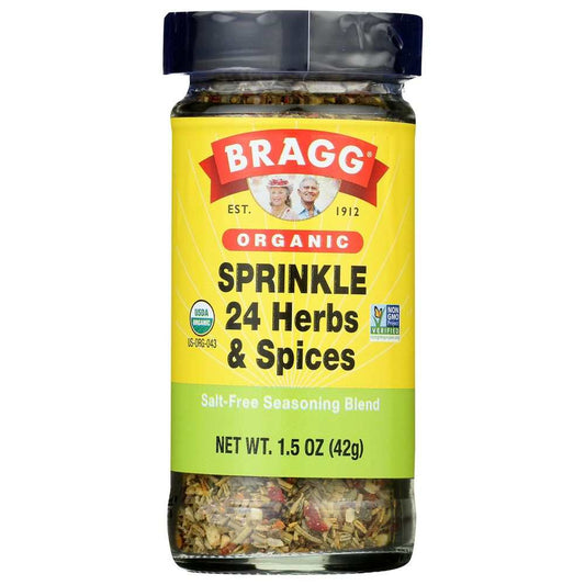 BRAGG Organic Sprinkle -24 Herbs & Spices Seasoning for Flavor|Organic 1.5oz