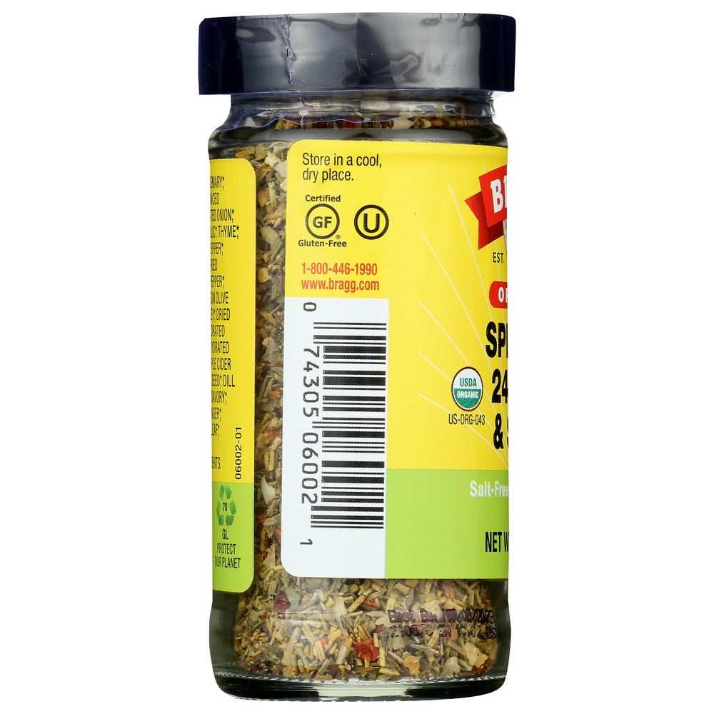 BRAGG Organic Sprinkle -24 Herbs & Spices Seasoning for Flavor|Organic 1.5oz