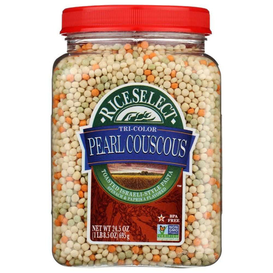 RICESELECT: Tri Color Pearl Couscous, 24.5 oz