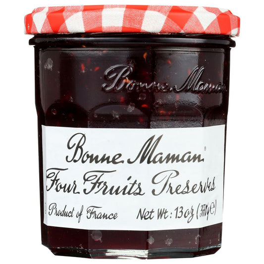BONNE MAMAN: Four Fruits Preserves, 13 oz