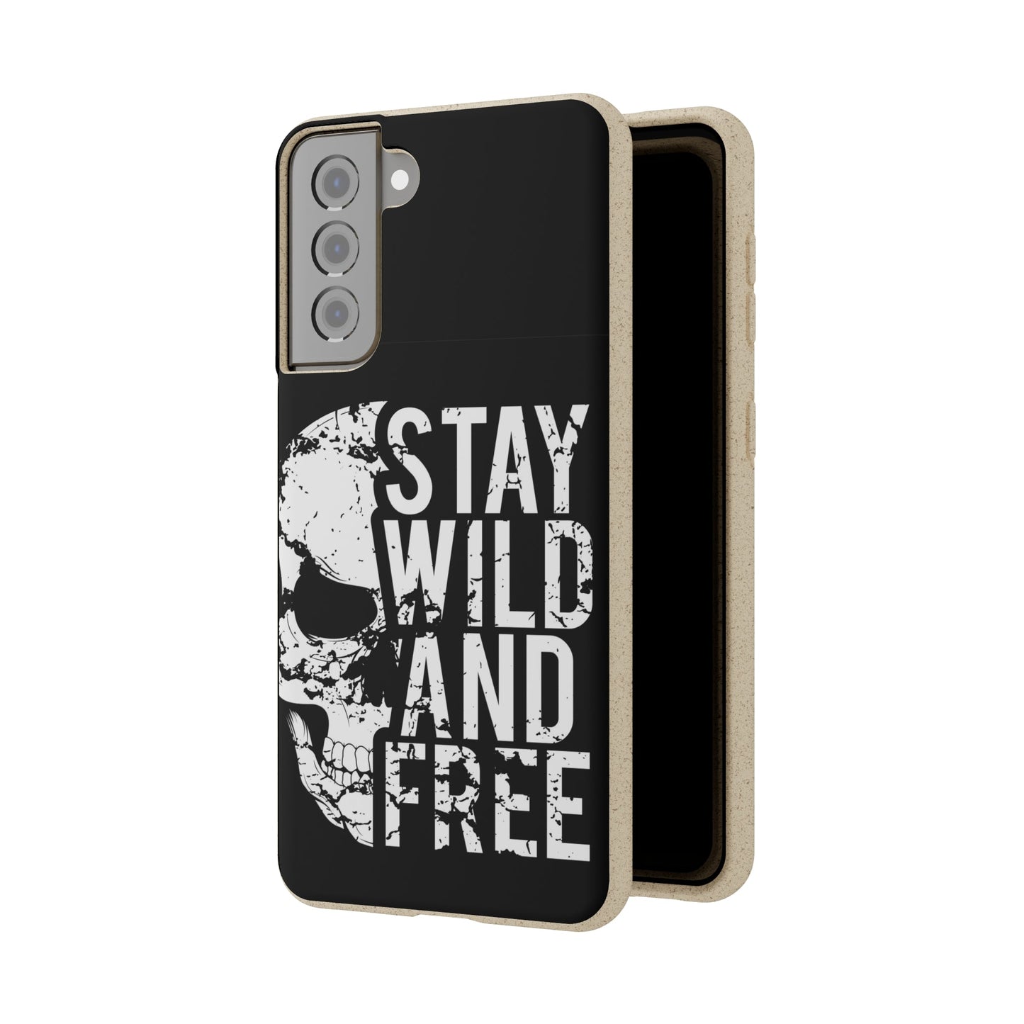 Stay Wild And Free Skull Biodegradable Cases