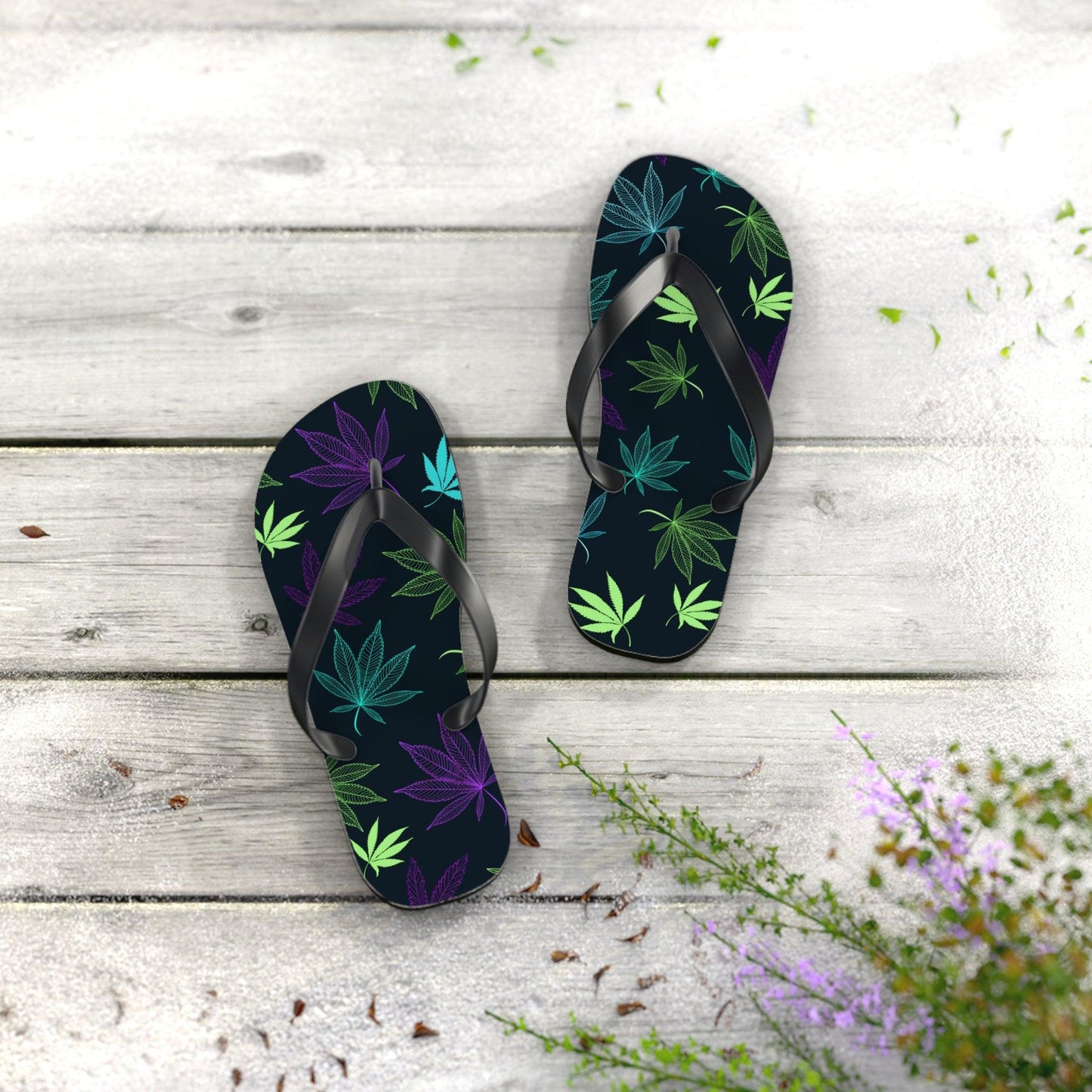 Weed Flip Flops