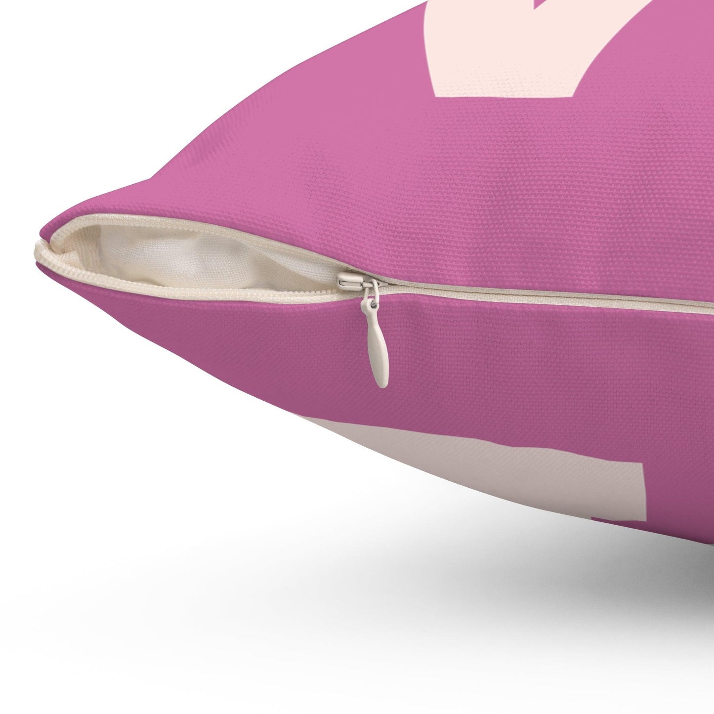 Pink Love Every Day Spun Polyester Square Pillow