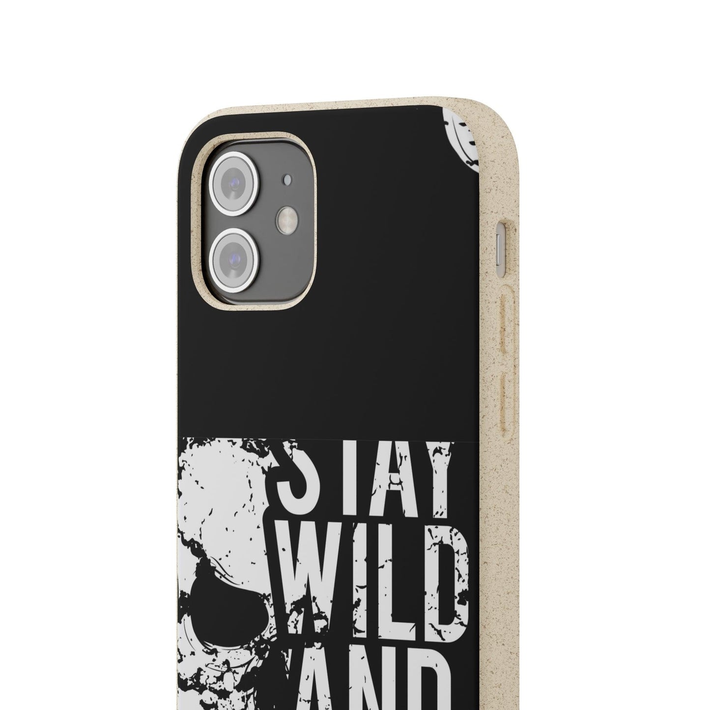 Stay Wild And Free Skull Biodegradable Cases