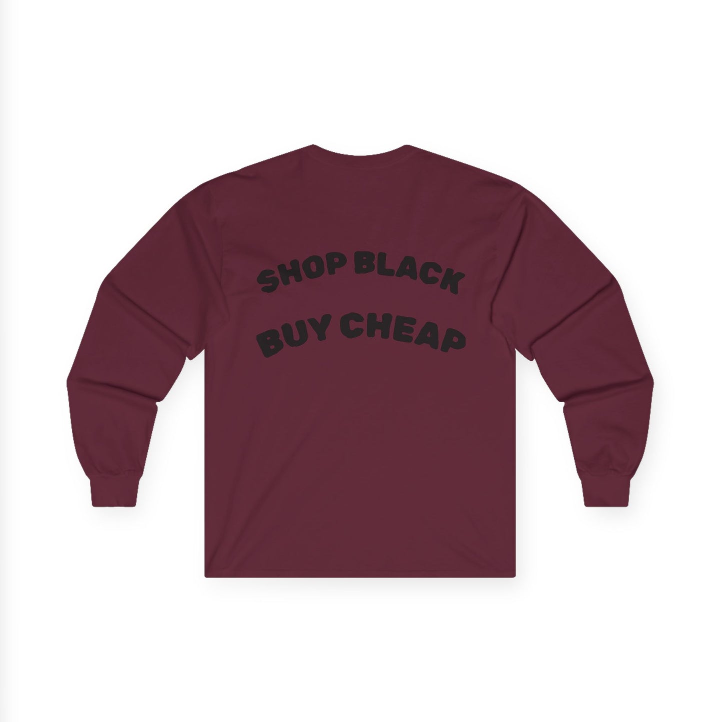 Unisex Long Sleeve Tee - Shop Black, Buy Cheap, Trendy Gift for Shoppers, Sustainable Fashion, Everyday Wear, Casual Style