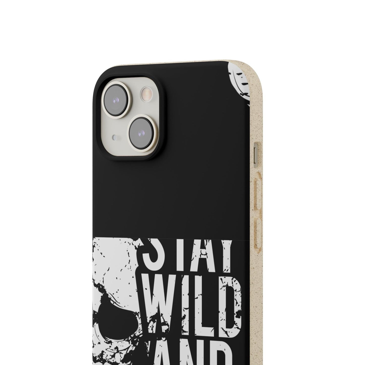 Stay Wild And Free Skull Biodegradable Cases