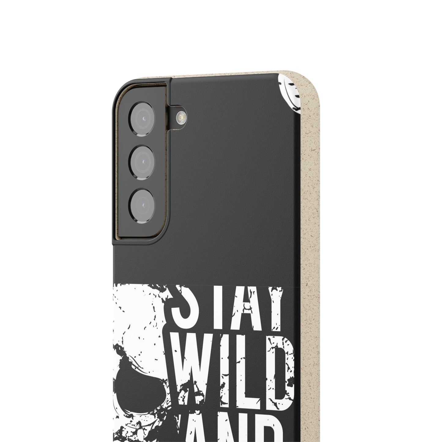 Stay Wild And Free Skull Biodegradable Cases