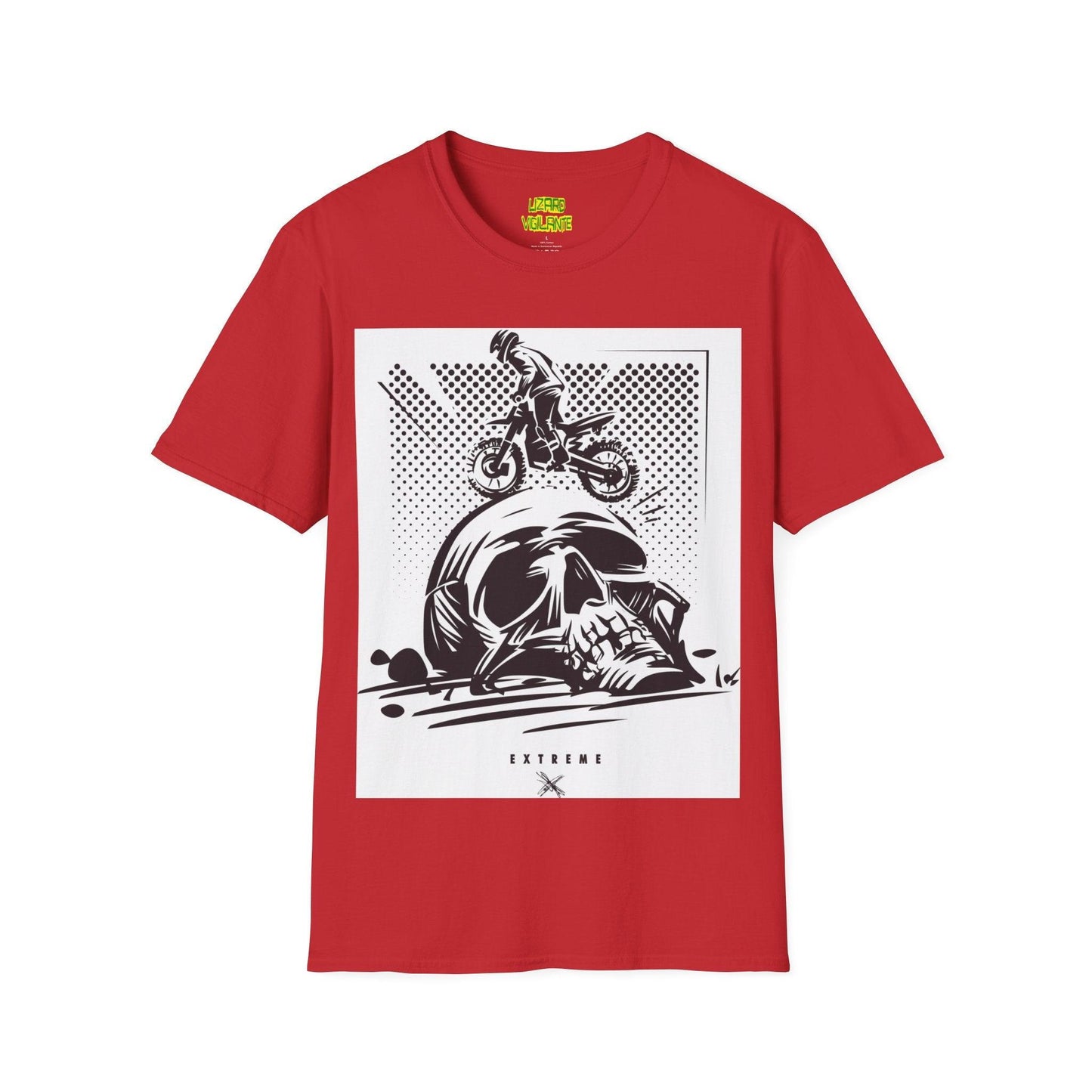 Off Road Motorcycle Skull Unisex Softstyle T-Shirt