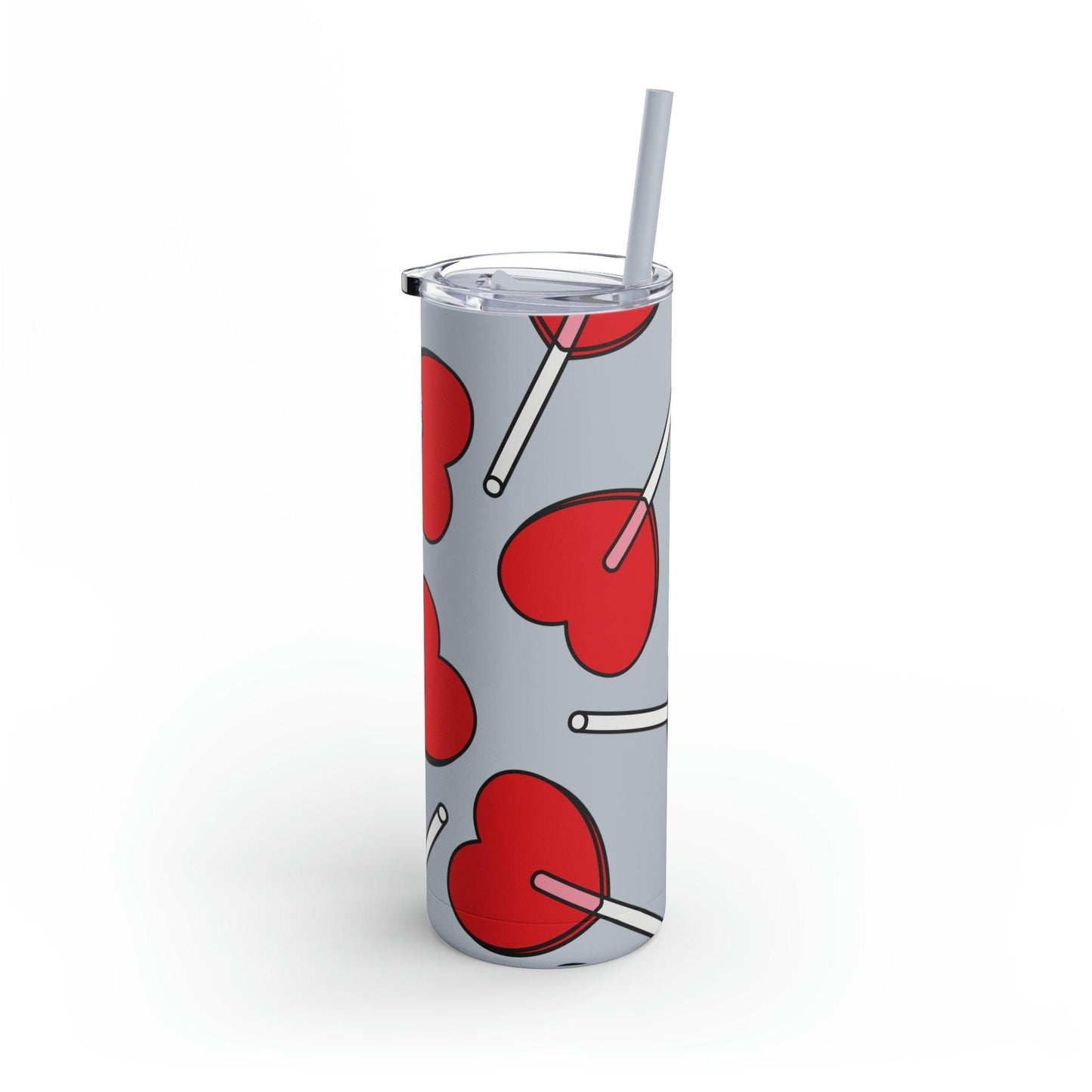 Heart Lollipop Maars Maker Skinny Matte Tumbler, 20oz