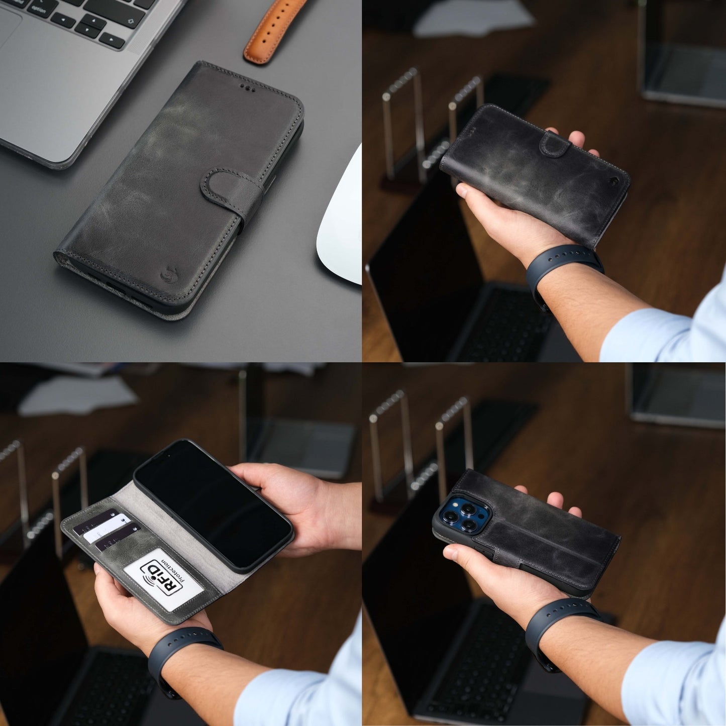 Casper iPhone 16 Pro Wallet Case Leather MagSafe