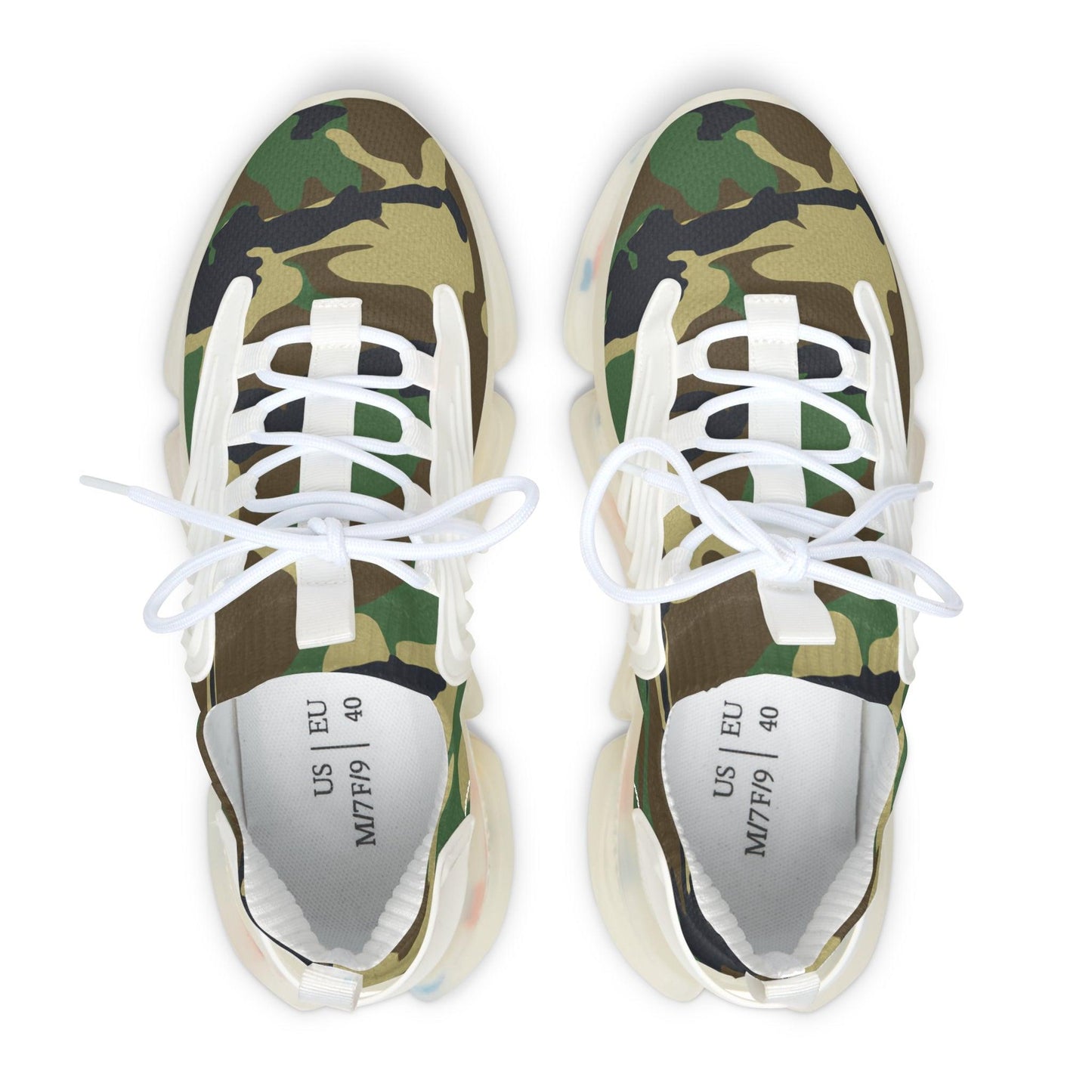 Green Camouflage Women's Mesh Sneakers