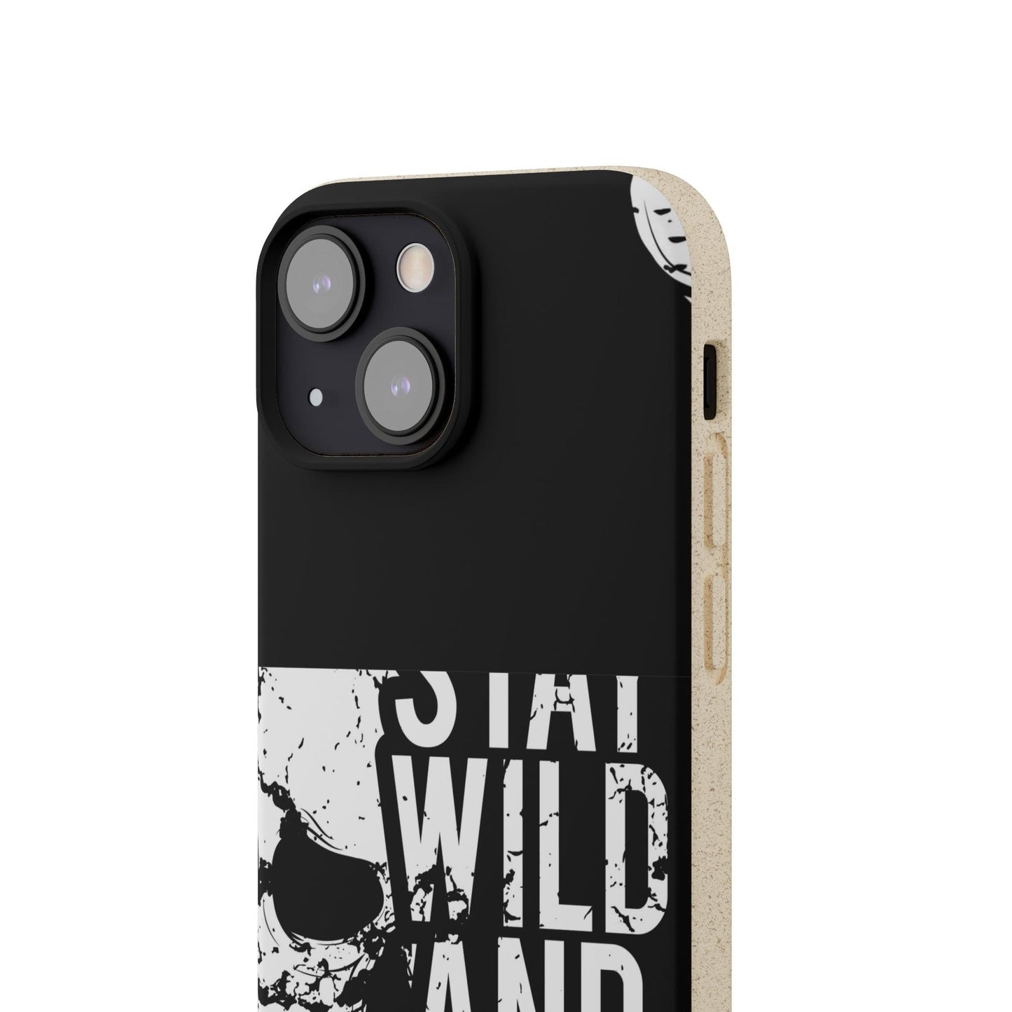 Stay Wild And Free Skull Biodegradable Cases