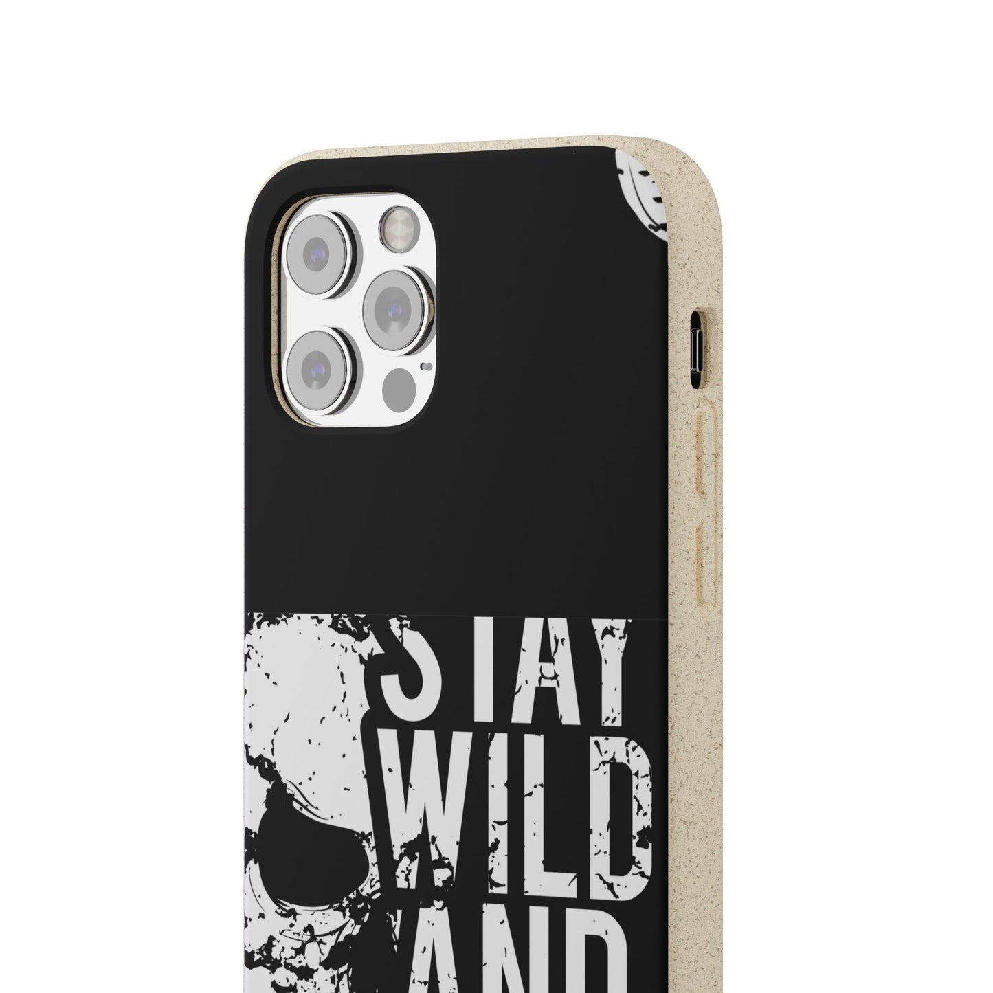 Stay Wild And Free Skull Biodegradable Cases