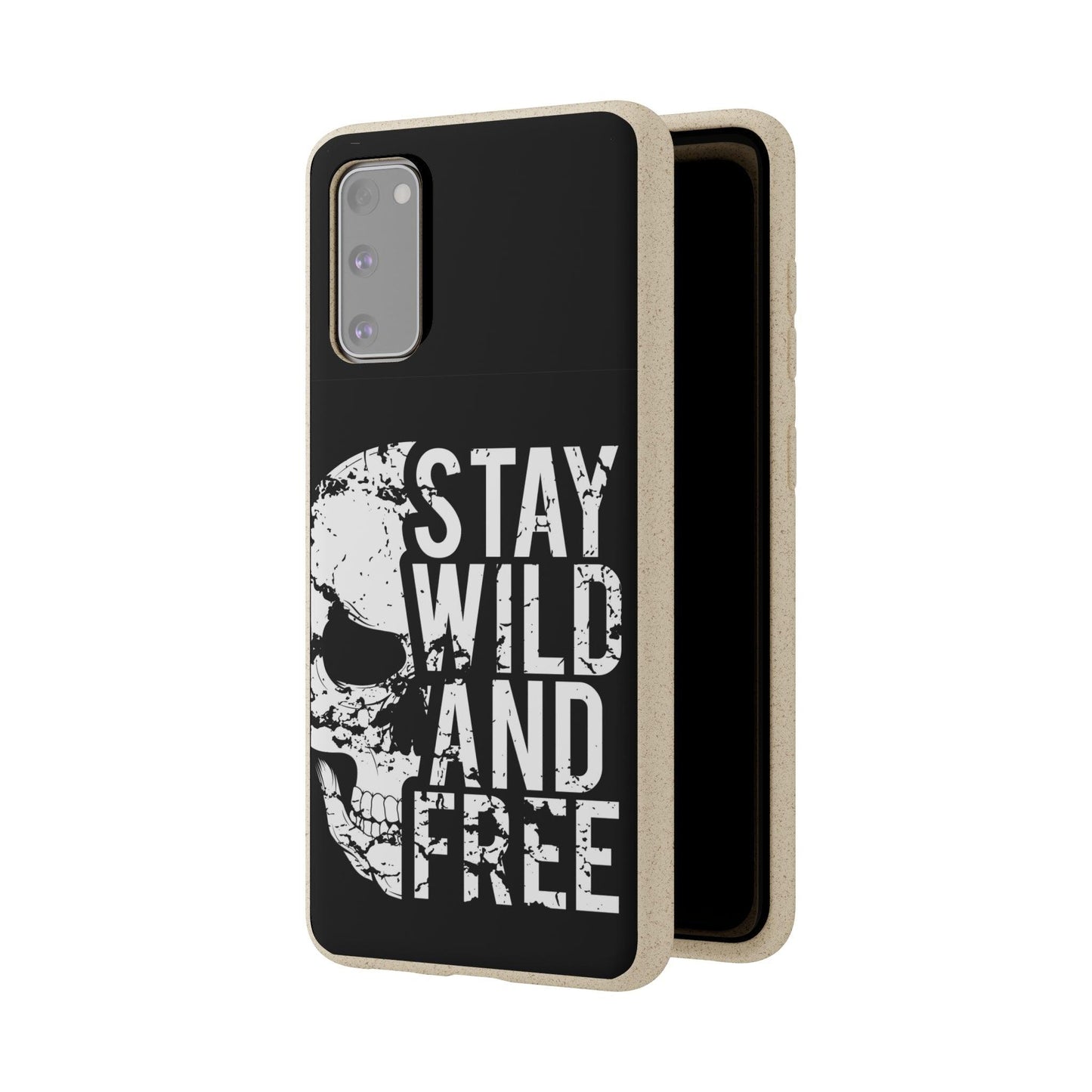 Stay Wild And Free Skull Biodegradable Cases